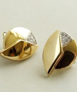 Christian | 18 karaat gouden oorbellen met diamanten | Nu te koop bij 14Karaats.nl | 10001087-Earrings/Body-piercing Jewellery