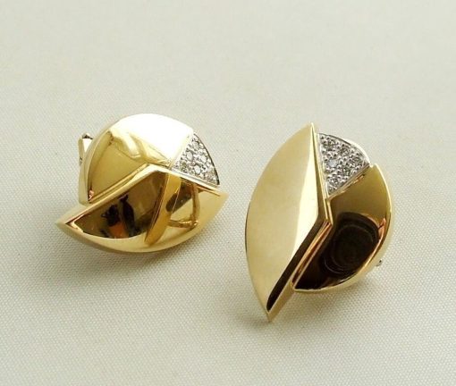 Christian | 18 karaat gouden oorbellen met diamanten | Nu te koop bij 14Karaats.nl | 10001087-Earrings/Body-piercing Jewellery