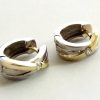 Christian | Bicolor gouden oorbellen met diamant | Nu te koop bij 14Karaats.nl | 10001087-Earrings/Body-piercing Jewellery