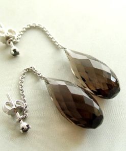 Christian | Gouden oorbellen met rookkwarts | Nu te koop bij 14Karaats.nl | 10001087-Earrings/Body-piercing Jewellery