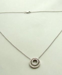 Christian | Wit gouden collier met diamanten hanger | Nu te koop bij 14Karaats.nl | 10001091-Pendants