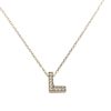 Christian | Gouden ketting met L zirkonia hanger | Nu te koop bij 14Karaats.nl | 10001091-Pendants