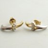 Christian | Christian bicolor gouden oorbellen met diamant | Nu te koop bij 14Karaats.nl | 10001087-Earrings/Body-piercing Jewellery