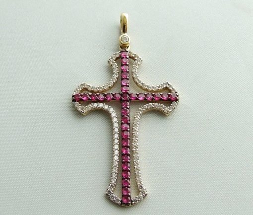Christian | Gouden hanger met robijn en zirkonia | Nu te koop bij 14Karaats.nl | 10001091-Pendants