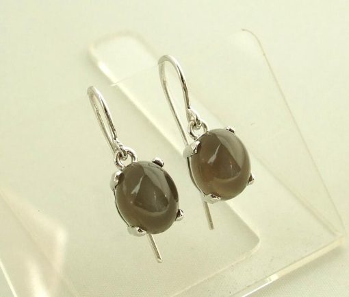 Christian | Oorhanger Met Grijze Ovalen Maansteen | Nu te koop bij 14Karaats.nl | 10001087-Earrings/Body-piercing Jewellery