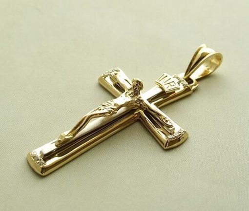 Christian | Bicolor gouden kruis | Nu te koop bij 14Karaats.nl | 10001091-Pendants
