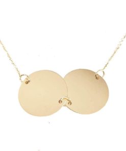 Christian | Gouden ketting met dubbele ronde hanger | Nu te koop bij 14Karaats.nl | 10001091-Pendants