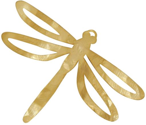 Merkloos / Sans marque | Gouden Messing Geslagen Libelle Broche - Uniek Accessoire - Elegante Sieraad | Nu te koop bij 14Karaats.nl | 10001085-Brooches