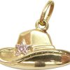 Christian | Gouden sheriff hoed hanger | Nu te koop bij 14Karaats.nl | 10001091-Pendants