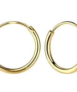 JYC | Joy|S - Zilveren oorringen 18 mm - 2.2 mm dikte - gold plated | Nu te koop bij 14Karaats.nl | 10001087-Earrings/Body-piercing Jewellery