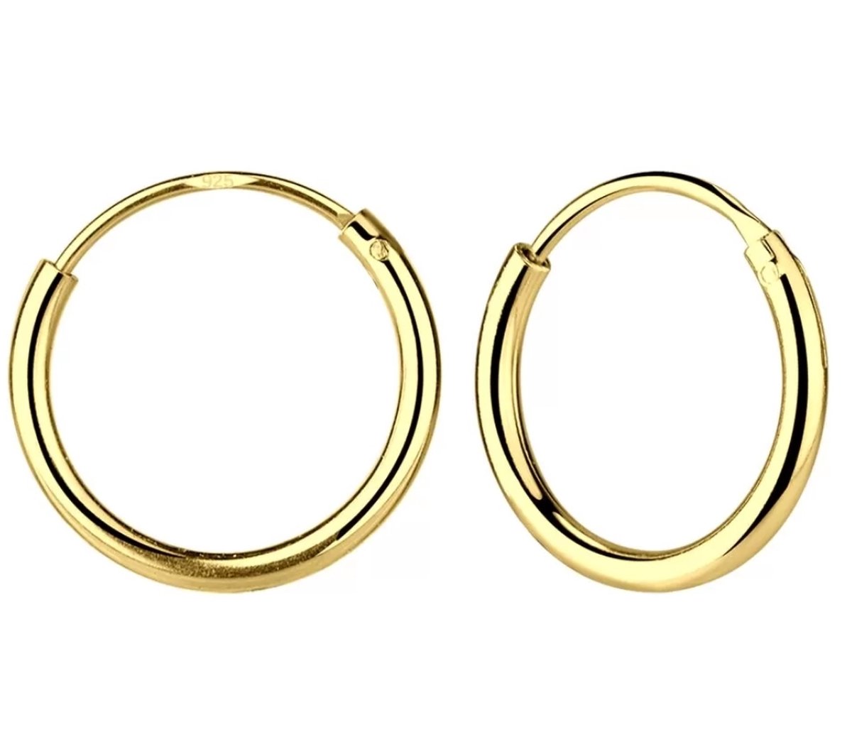 JYC | Joy|S - Zilveren oorringen 18 mm - 2.2 mm dikte - gold plated | Koop bij 14Karaats.nl JYC | Joy|S - Zilveren oorringen 18 mm - 2.2 mm dikte - gold plated | Nu te koop bij 14Karaats.nl | 10001087-Earrings/Body-piercing Jewellery
