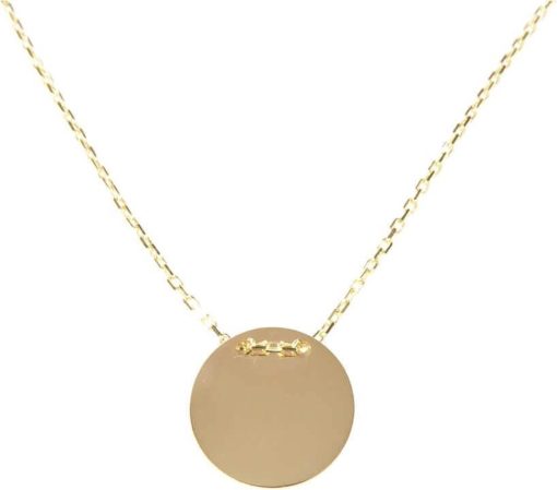 Christian | Gouden ketting met ronde hanger | Nu te koop bij 14Karaats.nl | 10001091-Pendants