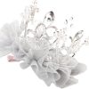Merkloos / Sans marque | Haarspelden kroon meisjes prinsessen tule - Zilverkleurig - Accessoires voor kinderen | Nu te koop bij 14Karaats.nl | 10001093-Tiaras