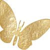 Merkloos / Sans marque | Gehamerde Vlinder Broche - Gouden Messing - Uniek Design | Nu te koop bij 14Karaats.nl | 10001085-Brooches