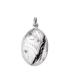 Kasius | zilver gerhodineerd medaillon gravure 1329964 | Nu te koop bij 14Karaats.nl | 10001091-Pendants