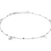 The Jewelry Collection | Zilver Gerhodineerde Enkelbandje rondjes 2 1333296 | Nu te koop bij 14Karaats.nl | 10001083-Anklets