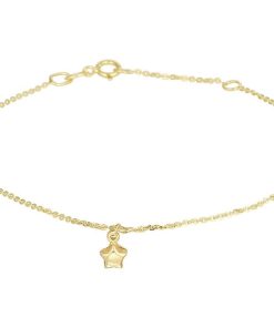 Kasius | 14K Geelgouden Enkelbandje met Ster – Verstelbaar 24-26 cm – Fijn en Elegant Design | Nu te koop bij 14Karaats.nl | 10001083-Anklets