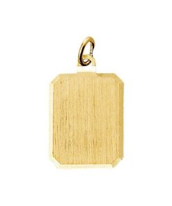 Kasius | Huiscollectie 4013229 Gouden graveerplaat rechthoek | Nu te koop bij 14Karaats.nl | 10001091-Pendants