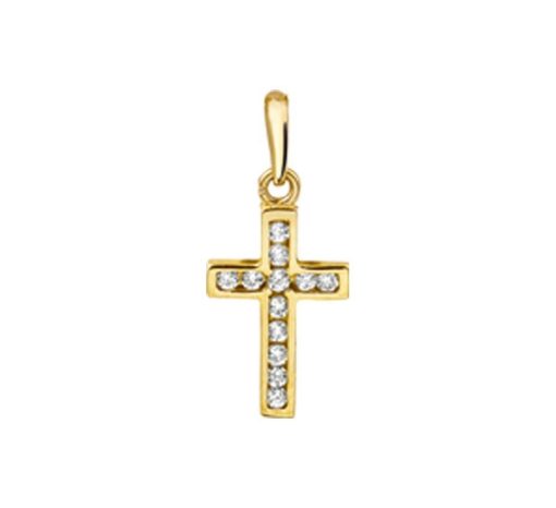 Its-Beautiful | hanger kruis en zirkonia | Nu te koop bij 14Karaats.nl | 10001091-Pendants