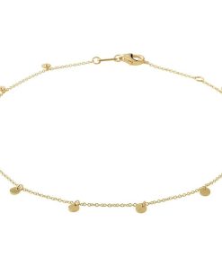 Kasius | 14K Geelgouden Enkelbandje - Rondjes Design - 1