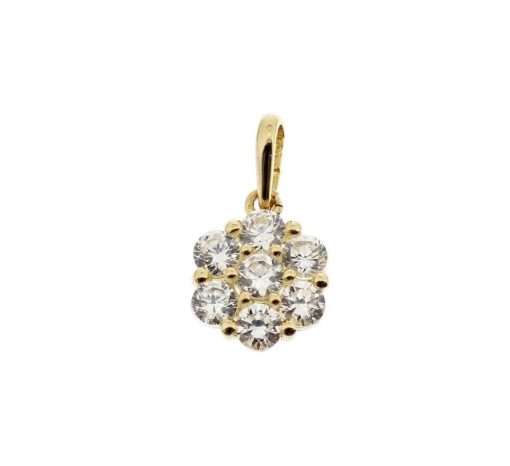 Its-Beautiful | hanger zirkonia halo | Nu te koop bij 14Karaats.nl | 10001091-Pendants