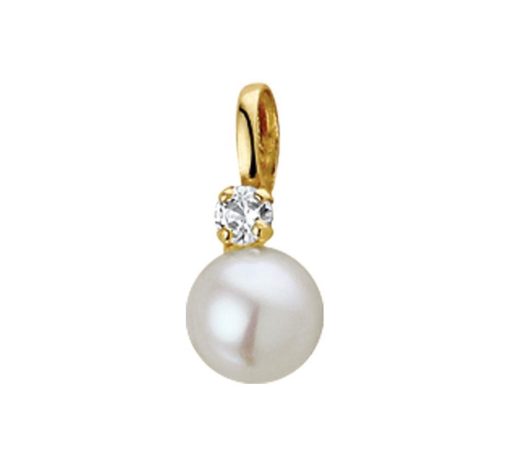 Its-Beautiful | hanger parel en zirkonia 6 mm | Nu te koop bij 14Karaats.nl | 10001091-Pendants