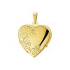 Kasius | 14K geelgoud medaillon hart gravure poli/mat 4015854 | Nu te koop bij 14Karaats.nl | 10001091-Pendants