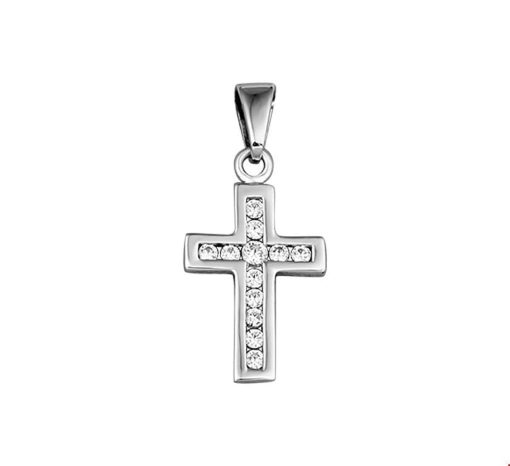 TFT | Trendjuwelier huiscollectie 4102223 Witgouden bedel kruis | Nu te koop bij 14Karaats.nl | 10001091-Pendants