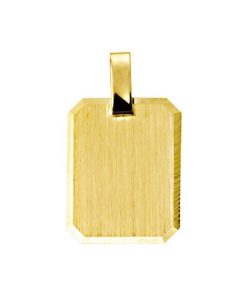 Kasius | Huiscollectie 4013230 Gouden graveerplaat rechthoek | Nu te koop bij 14Karaats.nl | 10001091-Pendants