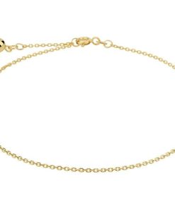 The Jewelry Collection | Geelgouden Enkelbandje anker gediamanteerd 1 4021257 | Nu te koop bij 14Karaats.nl | 10001083-Anklets
