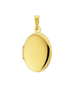 Kasius | Trendjuwelier huiscollectie 4005732 Gouden medaillon ovaal | Nu te koop bij 14Karaats.nl | 10001091-Pendants