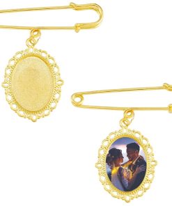 Merkloos / Sans marque | Bruiloftsboeketspelden - Duurzaam en veelzijdig - Set van 2 - Legering met glaspatch | Nu te koop bij 14Karaats.nl | 10001085-Brooches
