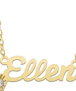 Taboo Sieraden | Taboo Sieraden Ketting met Naam en Zirkonia - Goud | Nu te koop bij 14Karaats.nl | 10001091-Pendants