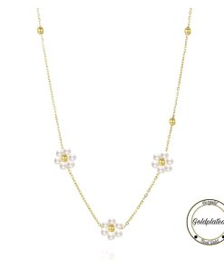 Soraro | Soraro Bloemen Armband & Ketting Set | Goldplated | Flower | Soraro Dames Armband | Soraro Dames Ketting | Elegante Set | Dames Armband & Ketting | Nu te koop bij 14Karaats.nl | 10001388-Jewellery Variety Packs