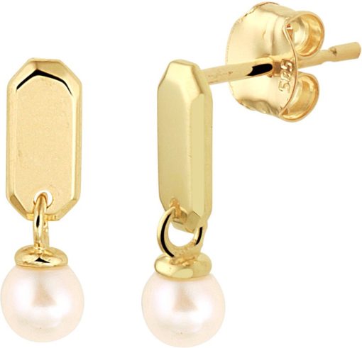 Its-Beautiful | Gouden Oorhangers Parel | Nu te koop bij 14Karaats.nl | 10001091-Pendants