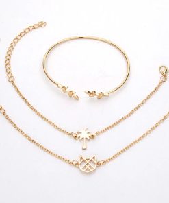TvR-Wares | TVR-Wares® | Armbandenset Tropical 3st. | Goud | Klemsluiting | 17cm+5cm Verstelbare maat | Nu te koop bij 14Karaats.nl | 10001388-Jewellery Variety Packs