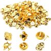 Merkloos / Sans marque | Vlinderpins en Sluitingen - Set van 70 - Vernikkeld Messing | Nu te koop bij 14Karaats.nl | 10001085-Brooches