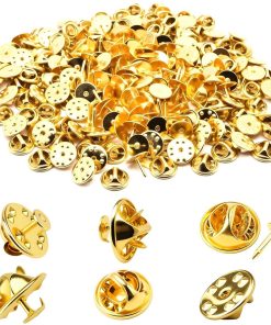 Merkloos / Sans marque | Vlinderpins en Sluitingen - Set van 70 - Vernikkeld Messing | Nu te koop bij 14Karaats.nl | 10001085-Brooches
