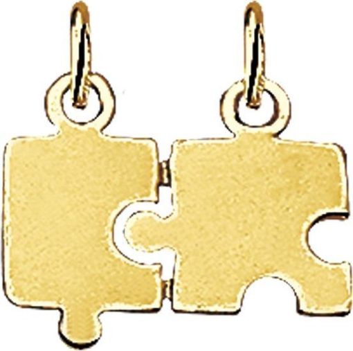 The Jewelry Collection | The Jewelry Collection Breekplaatjes Puzzel - Goud | Nu te koop bij 14Karaats.nl | 10001091-Pendants