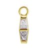 Piercings works | 18 Karaat Goud Hanger voor Oorbel - Baguette Swarovski Zirkonia | Nu te koop bij 14Karaats.nl | 10001091-Pendants