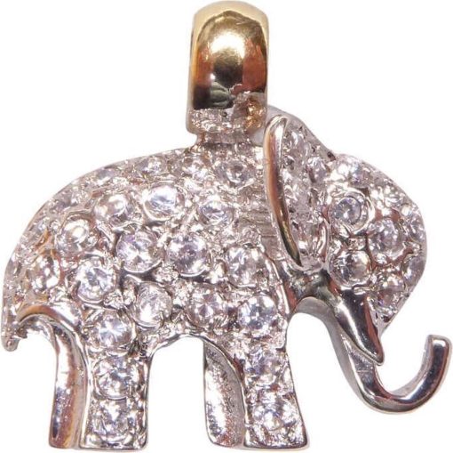 Christian | Gouden olifant hanger met zirkonia | Nu te koop bij 14Karaats.nl | 10001091-Pendants