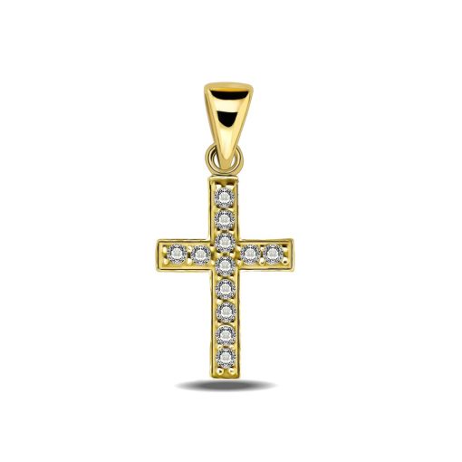 Zwartevalk | Juwelier Zwartevalk 14 karaat gouden kruis hanger - 14.255 | Nu te koop bij 14Karaats.nl | 10001091-Pendants