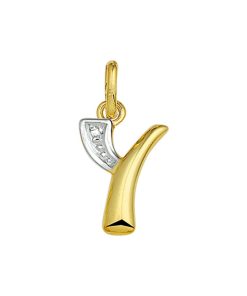 Its-Beautiful | Hanger Letter Diamant 0.005Ct H Si 14K Geelgoud | Nu te koop bij 14Karaats.nl | 10001091-Pendants