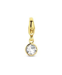 Its-Beautiful | Slotbedel Met Geboortesteen 14K Geelgoud | Nu te koop bij 14Karaats.nl | 10001091-Pendants