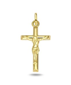 Zwartevalk | Juwelier Zwartevalk 14 karaat gouden kruis met Jezus - 14.287/28x16 | Nu te koop bij 14Karaats.nl | 10001091-Pendants