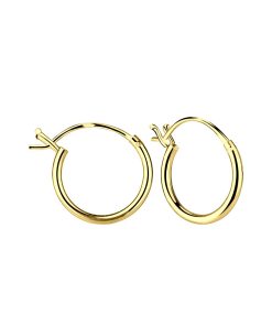 JYC | Joy|S - Zilveren oorringen 12 mm - Franse sluiting - gold plated | Nu te koop bij 14Karaats.nl | 10001087-Earrings/Body-piercing Jewellery