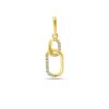 Silventi | Silventi 9NBSAM-G230294 Gouden Hangertje Schakels met Zirkonia - 13