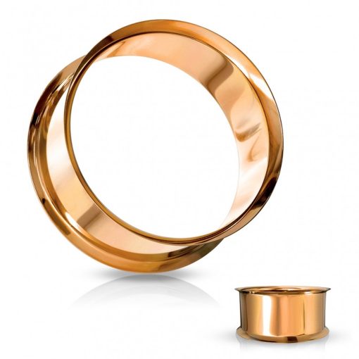 LMPiercings NL | 12 mm double flared tunnels rose gold plated ©LMPiercings | Nu te koop bij 14Karaats.nl | 10001087-Earrings/Body-piercing Jewellery
