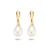 Marie-Celeste | Marie Celeste oorhangers parel en zirkonia - 7.5 - Goud | Nu te koop bij 14Karaats.nl | 10001087-Earrings/Body-piercing Jewellery