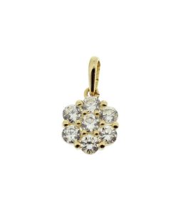 The Jewelry Collection | The Jewelry Collection Hanger Zirkonia - Goud | Nu te koop bij 14Karaats.nl | 10001091-Pendants